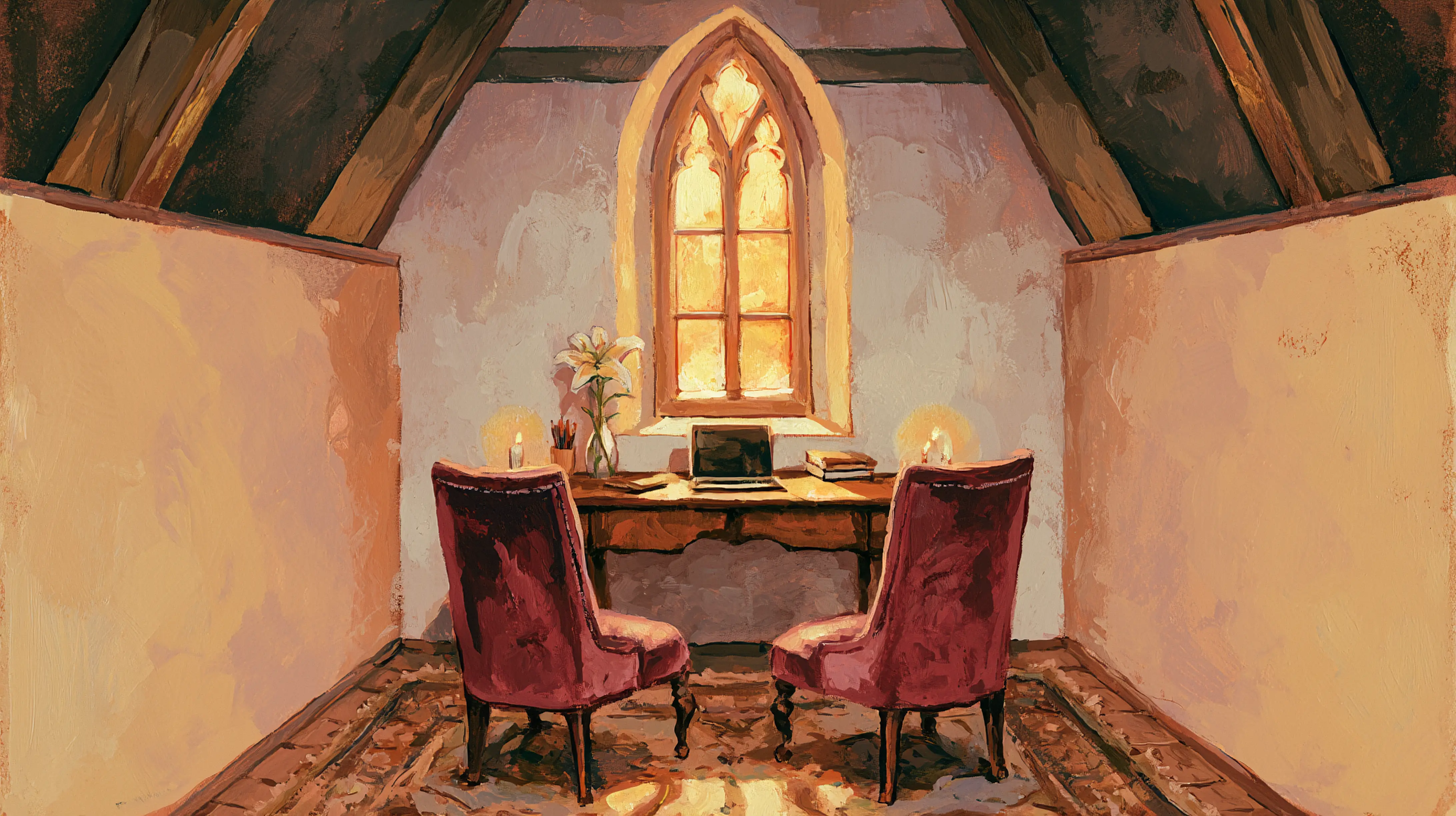 The Atelier — the studio at the top of the house